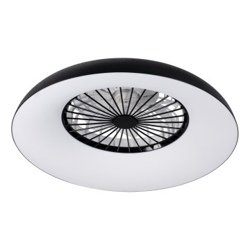 Dimmbares RGBW-LED-Deckenlicht mit Ventilator PLAVE PAN LED/48W/230V 3000-6500K Ø 60 cm schwarz + Fernbedienung