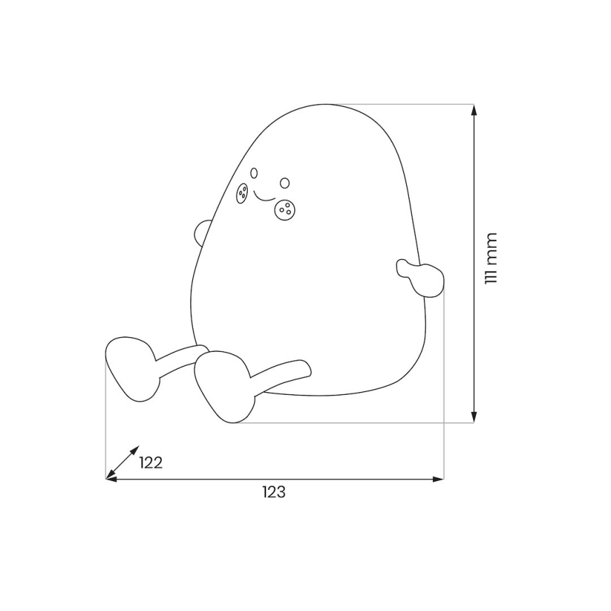 Dimmbares, wiederaufladbares LED-Touch-Nachtlicht für Kinder MANGO LED/2,5W/5V 800 mAh