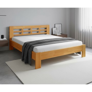Doppelbett aus Massivholz ANGELA 180x200 cm helles Nuss