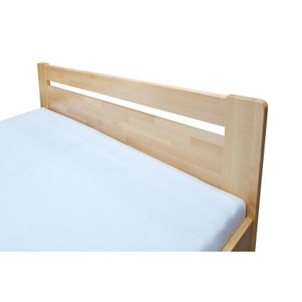 Doppelbett mit Lattenrost und Stauraum aus massivem AMARA 180x200 cm Buche