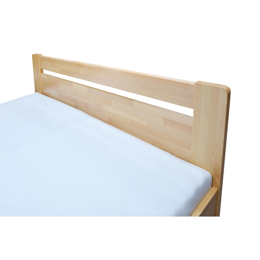 Doppelbett mit Lattenrost und Stauraum aus massivem AMARA 180x200 cm Buche