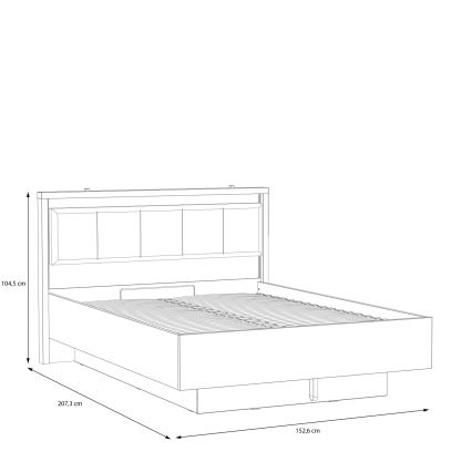 Doppelbett mit Stauraum OREN 140x200 cm braun/schwarz