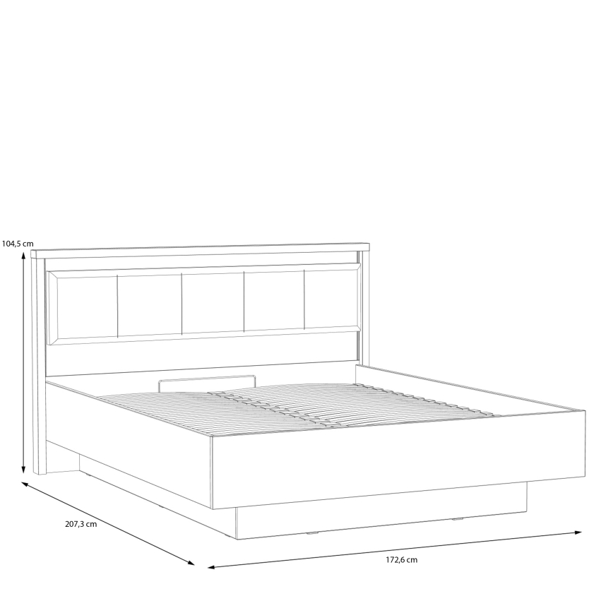 Doppelbett mit Stauraum OREN 160x200 cm braun/schwarz