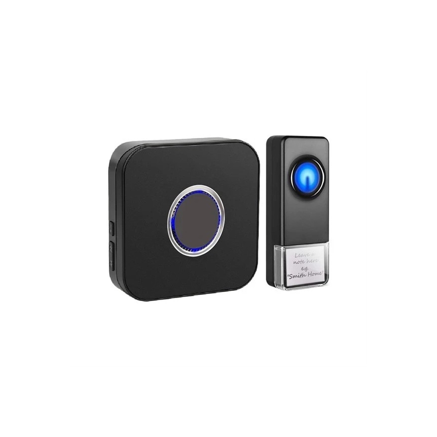 Drahtlose Türklingel 3xAAA IP55 Schwarz