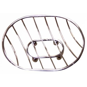 Drahtseifenschale 11x13,3 cm glänzender Chrom