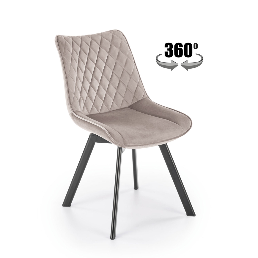 Drehbarer Esszimmerstuhl OMBRA, 1 Stück, beige