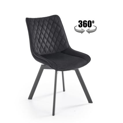 Drehbarer Esszimmerstuhl OMBRA, 1 Stück, schwarz