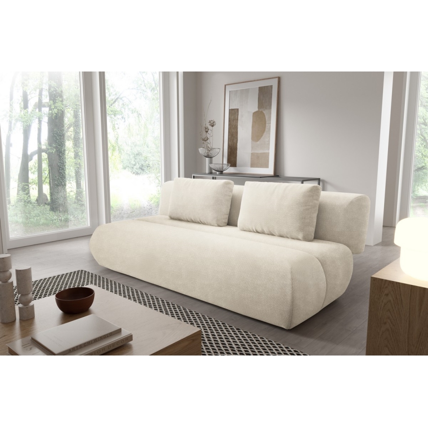 Dreisitzer-Klappsofa FANO cremefarben