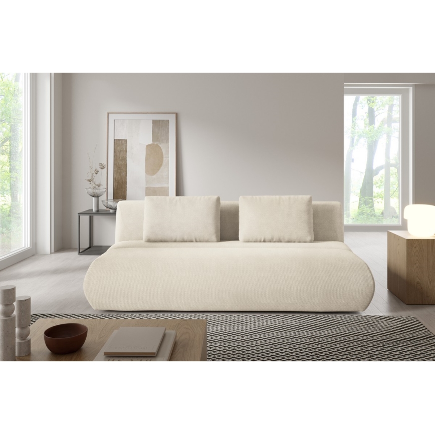 Dreisitzer-Klappsofa FANO cremefarben