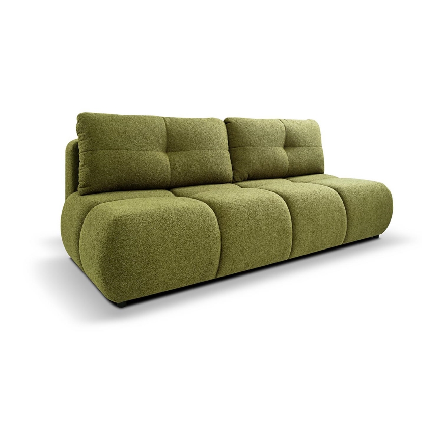 Dreisitzer-Klappsofa mit Stauraum NUORO grün
