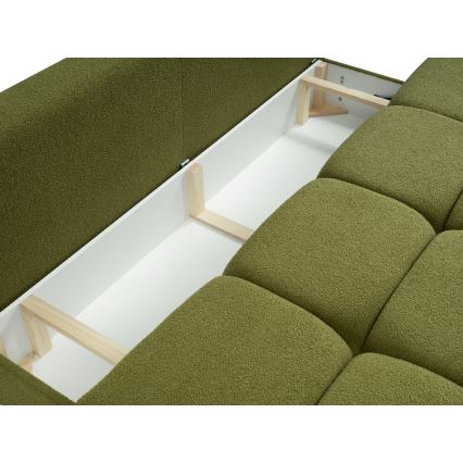 Dreisitzer-Klappsofa mit Stauraum NUORO grün