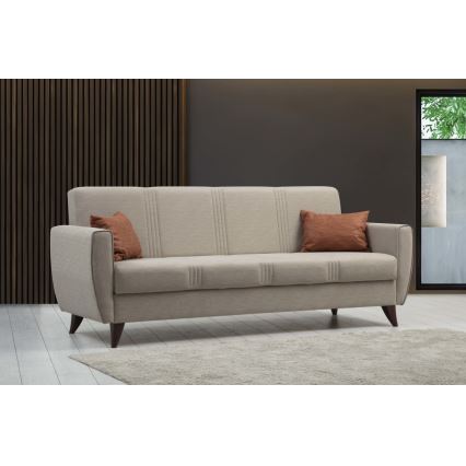 Dreisitziges Schlafsofa KORFU, beige