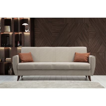 Dreisitziges Schlafsofa KORFU, beige