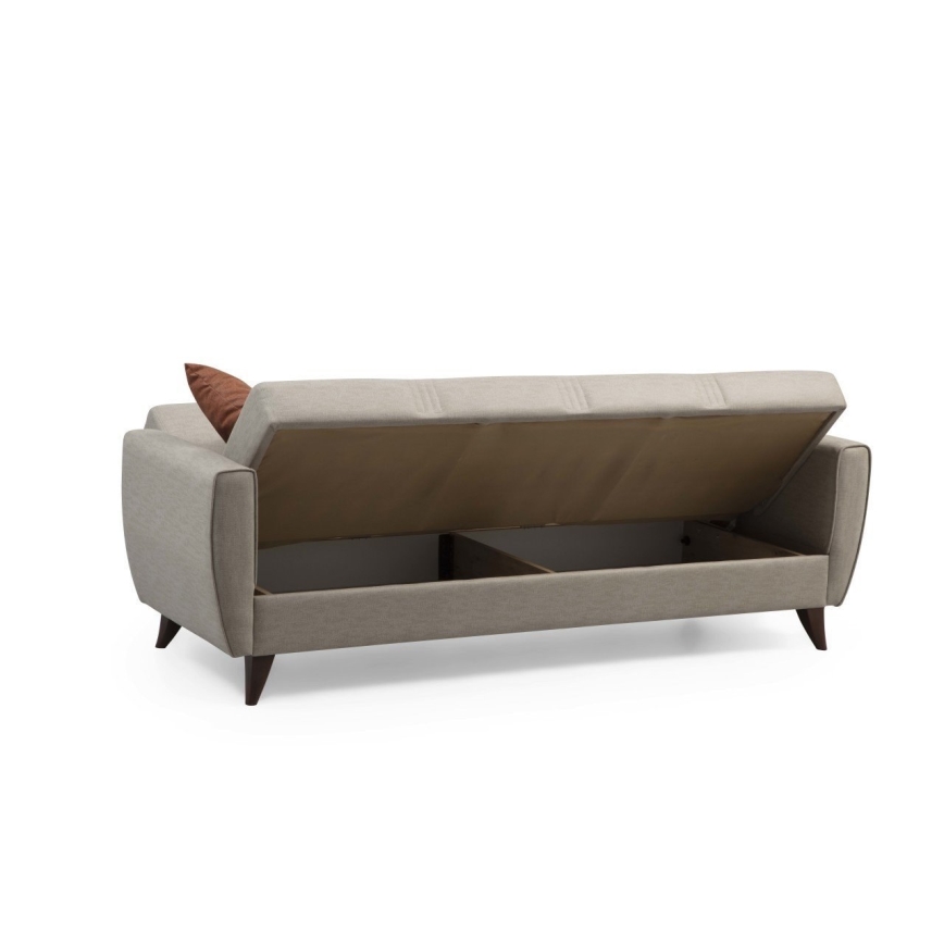 Dreisitziges Schlafsofa KORFU, beige