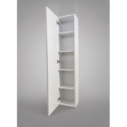 Dřevojas - Hängender Badezimmerschrank ZYLO 35x155 cm Weiß