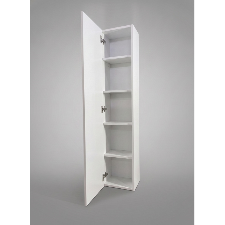 Dřevojas - Hängender Badezimmerschrank ZYLO 35x155 cm Weiß