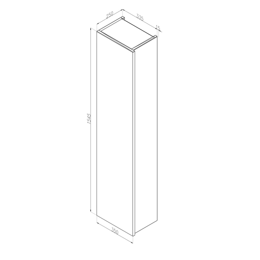 Dřevojas - Hängeschrank ZYLO 35x155 cm dunkle Eiche