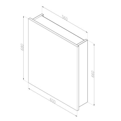 Dřevojas - Spiegelschrank NEXI 60 x 68 cm weiß