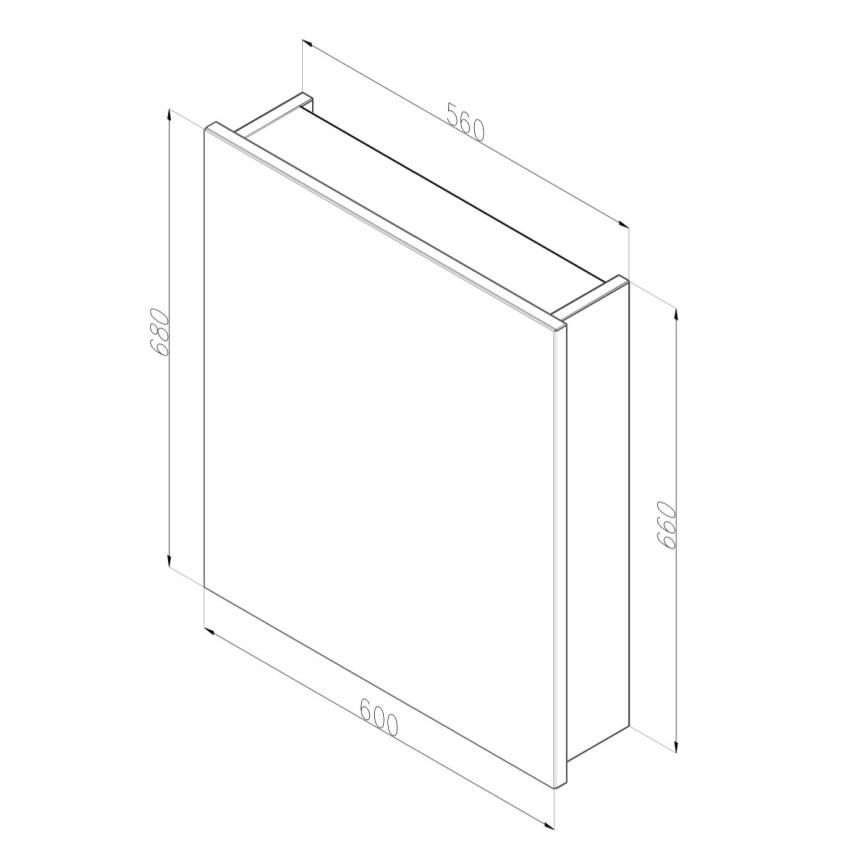 Dřevojas - Spiegelschrank NEXI 60x68 cm dunkle Eiche