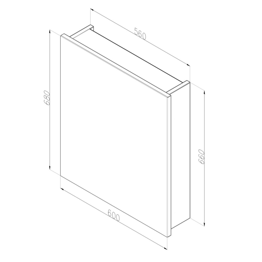 Dřevojas - Spiegelschrank NEXI 60x68 cm Eiche
