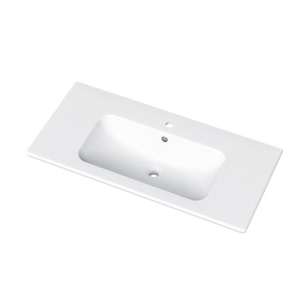 Dřevojas - Waschbeckenunterschrank mit Waschbecken BANO 100x47 cm, weiß