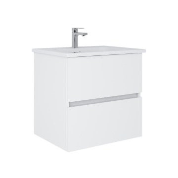 Dřevojas - Waschtischunterschrank mit Waschbecken BANO 60x47 cm weiß
