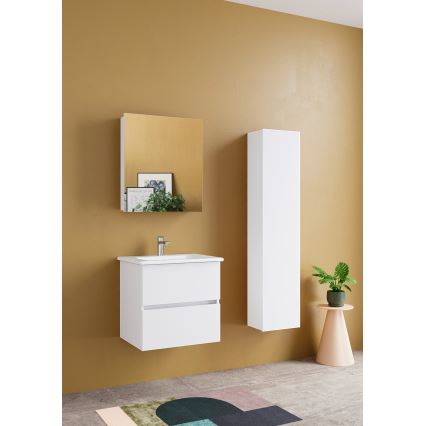 Dřevojas - Waschtischunterschrank mit Waschbecken BANO 60x47 cm weiß
