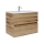 Dřevojas - Waschtischunterschrank mit Waschbecken BANO 78 x 47 cm Eiche/Weiß