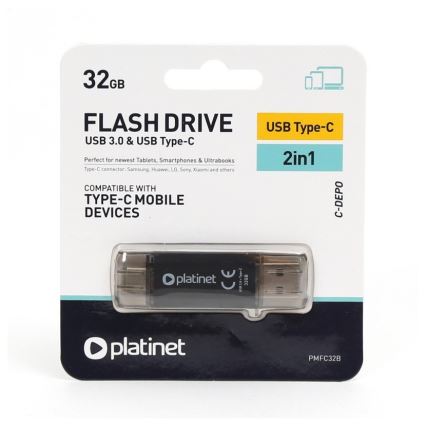 Dual Flash Drive USB 3.0 + USB-C 32GB