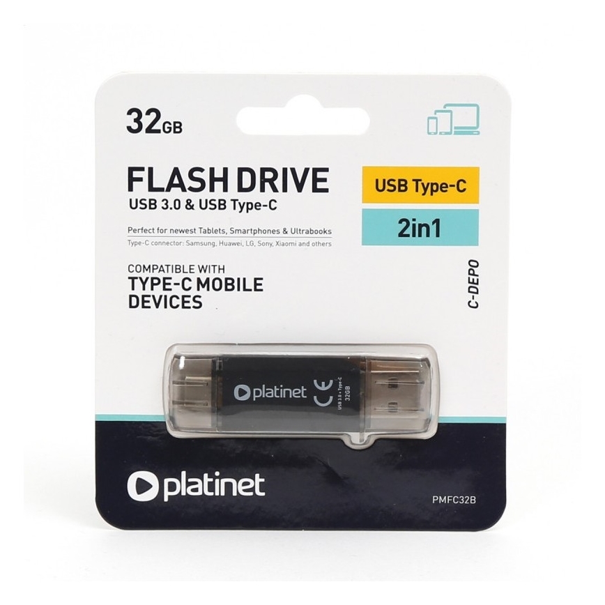 Dual Flash Drive USB 3.0 + USB-C 32GB