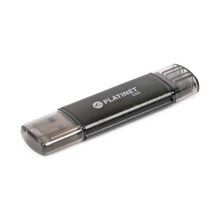 Dual Flash Drive USB + MicroUSB 32GB schwarz