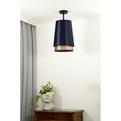 Duolla - Aufbauleuchte BELL SHINY 1xE27/15W/230V d 25 cm blau/kupfern