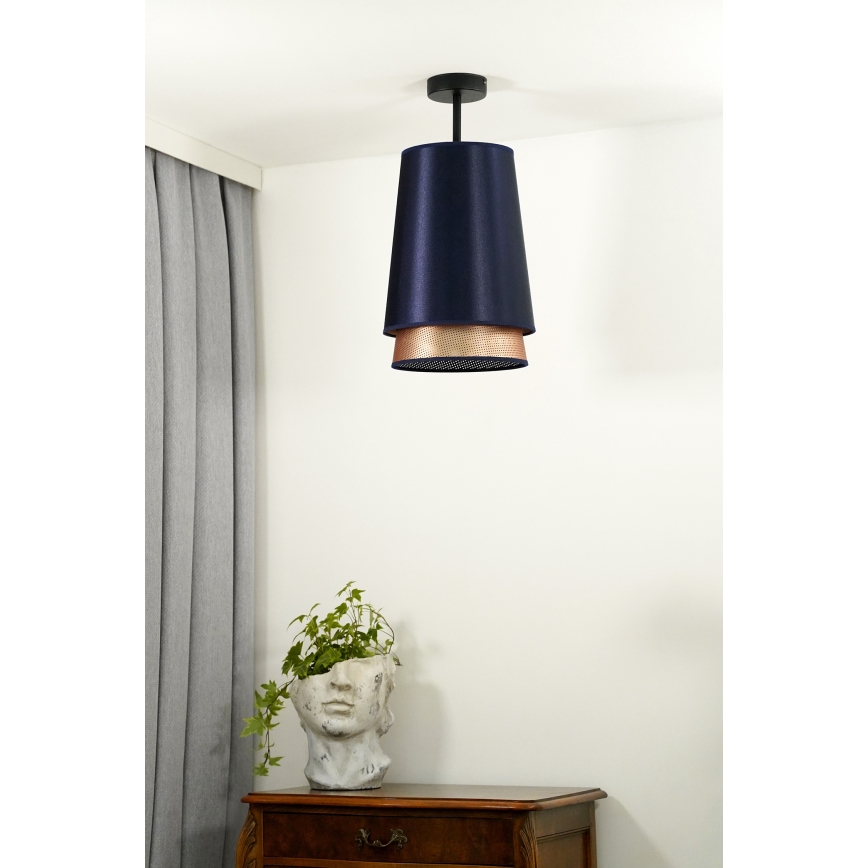 Duolla - Aufbauleuchte BELL SHINY 1xE27/15W/230V d 25 cm blau/kupfern