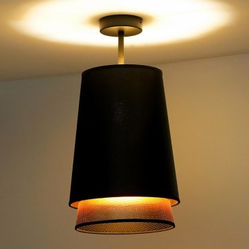 Duolla - Aufbauleuchte BELL SHINY 1xE27/15W/230V d 25 cm schwarz/kupfern