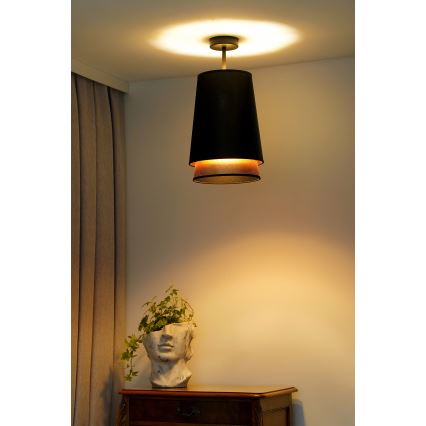 Duolla - Aufbauleuchte BELL SHINY 1xE27/15W/230V d 25 cm schwarz/kupfern