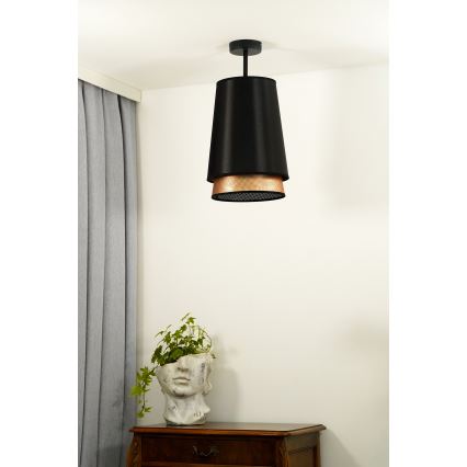 Duolla - Aufbauleuchte BELL SHINY 1xE27/15W/230V d 25 cm schwarz/kupfern