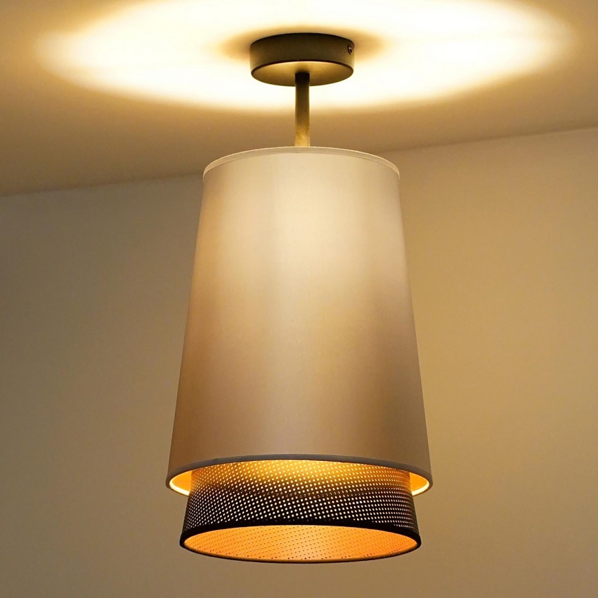 Duolla - Aufbauleuchte BELL SHINY 1xE27/15W/230V d 25 cm silbern/schwarz