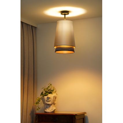 Duolla - Aufbauleuchte BELL SHINY 1xE27/15W/230V d 25 cm silbern/schwarz