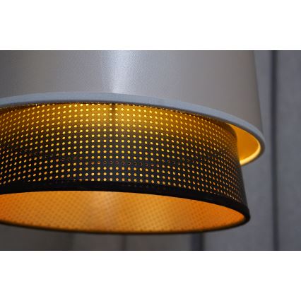 Duolla - Aufbauleuchte BELL SHINY 1xE27/15W/230V d 25 cm silbern/schwarz