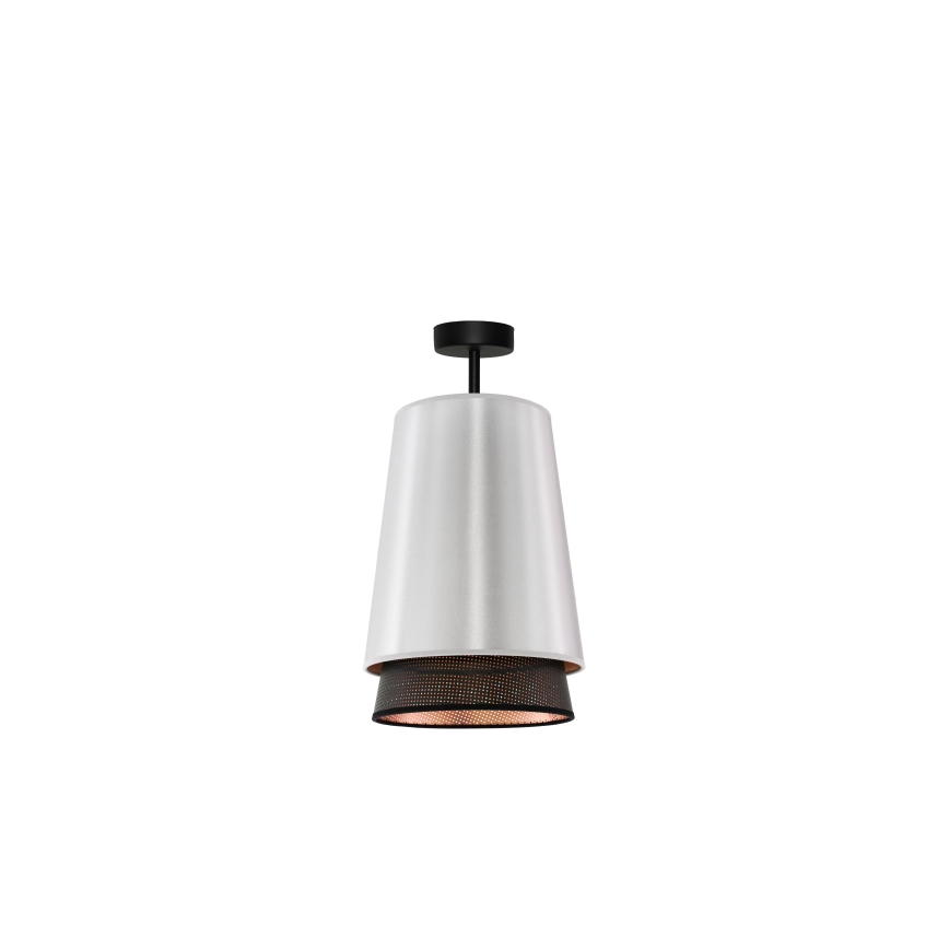 Duolla - Aufbauleuchte BELL SHINY 1xE27/15W/230V d 25 cm silbern/schwarz