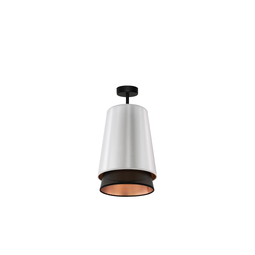Duolla - Aufbauleuchte BELL SHINY 1xE27/15W/230V d 25 cm silbern/schwarz