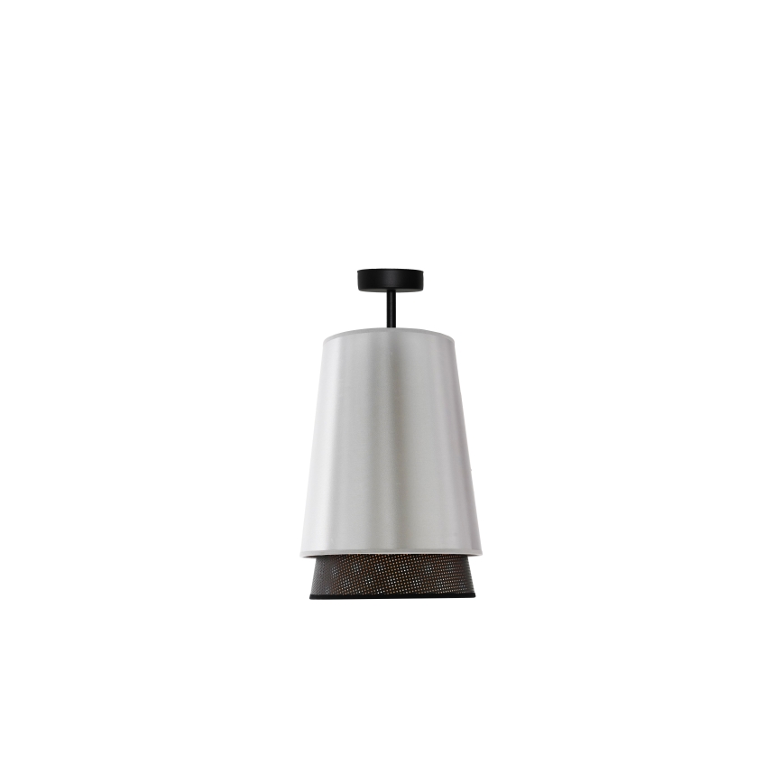 Duolla - Aufbauleuchte BELL SHINY 1xE27/15W/230V d 25 cm silbern/schwarz