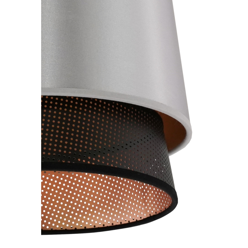 Duolla - Aufbauleuchte BELL SHINY 1xE27/15W/230V d 25 cm silbern/schwarz