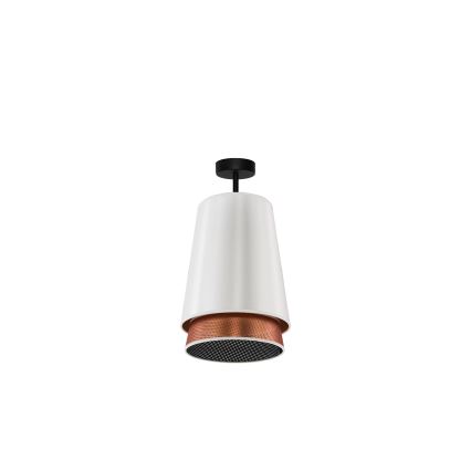 Duolla - Aufbauleuchte BELL SHINY 1xE27/15W/230V d 25 cm weiß/kupfern