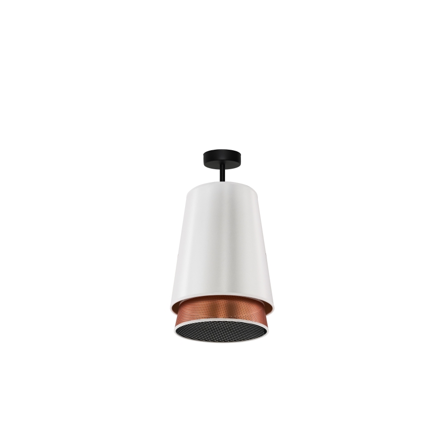 Duolla - Aufbauleuchte BELL SHINY 1xE27/15W/230V d 25 cm weiß/kupfern