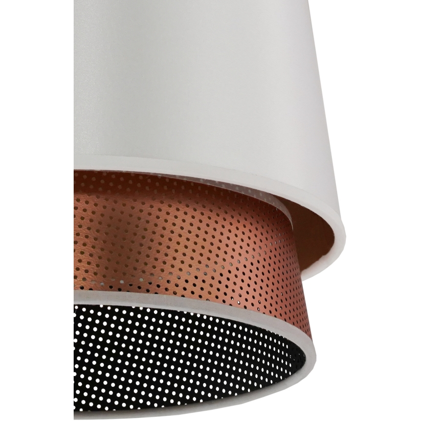 Duolla - Aufbauleuchte BELL SHINY 1xE27/15W/230V d 25 cm weiß/kupfern