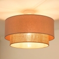 Duolla - Aufbauleuchte  BOHO 1xE27/15W/230V d 45 cm beige/braun