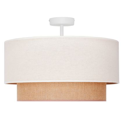 Duolla - Aufbauleuchte BOHO 1xE27/15W/230V d 45 cm cremefarben/braun