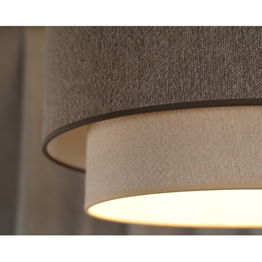 Duolla - Aufbauleuchte BOHO ECO RECYCLING 1xE27/15W/230V d 45 cm braun/cremefarben