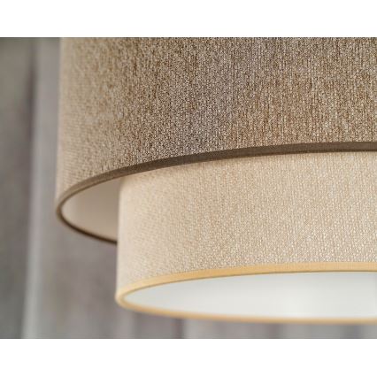 Duolla - Aufbauleuchte BOHO ECO RECYCLING 1xE27/15W/230V d 45 cm braun/cremefarben